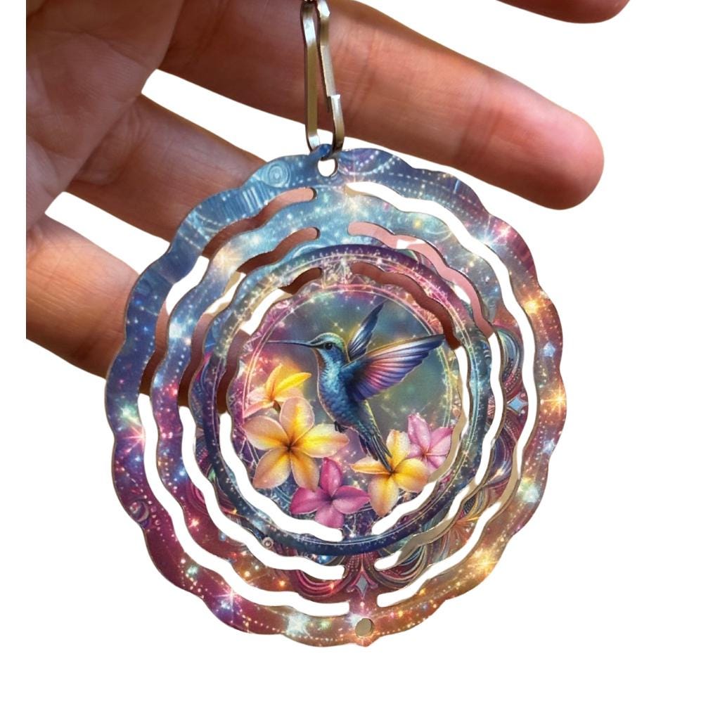 Hummingbird Gift, Mini 3 inch Wind Spinner, Birthday Gift for Mom