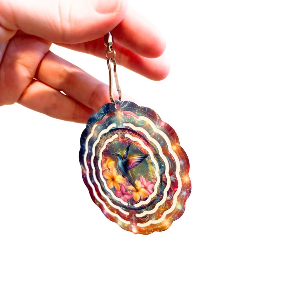 Hummingbird Gift, Mini 3 inch Wind Spinner, Birthday Gift for Mom