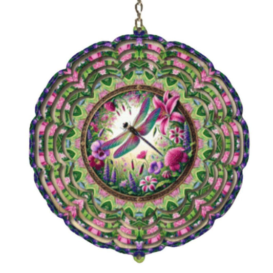 Dragonfly Wind Spinner: 10-Inch Whimsical Garden Decor