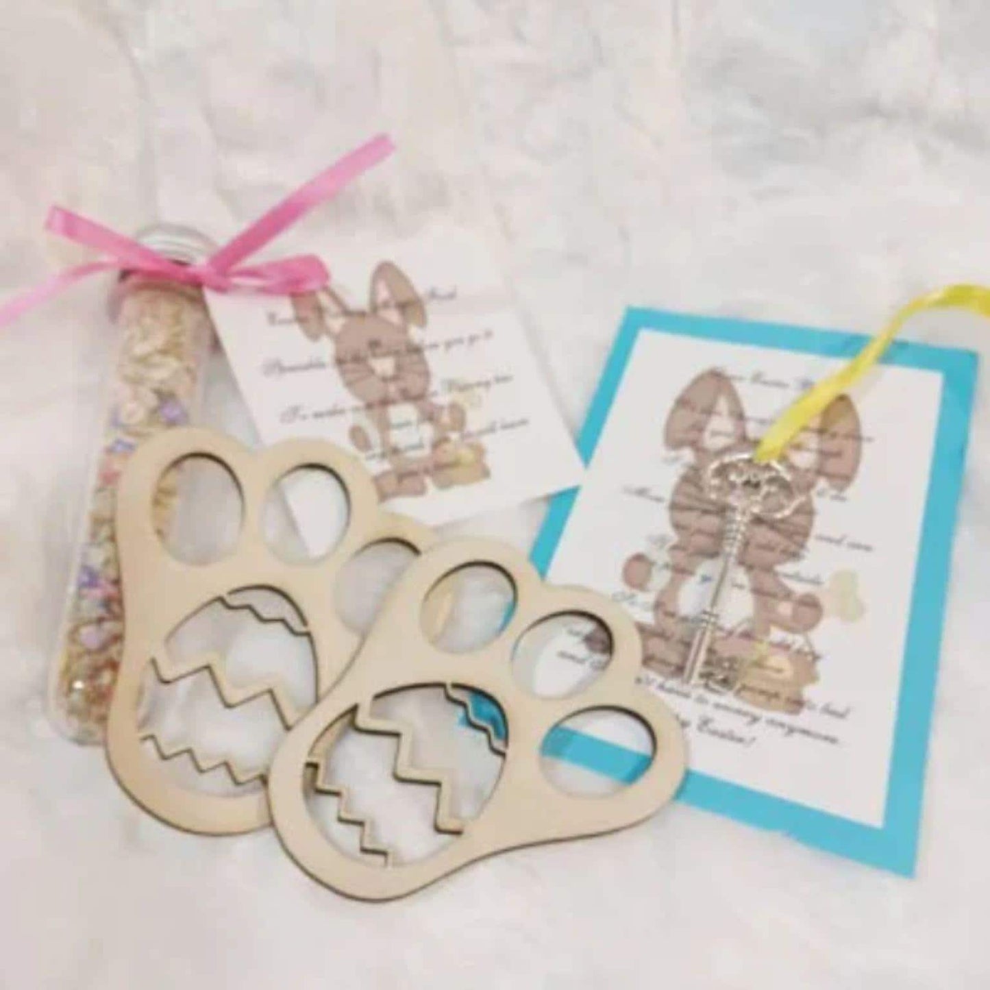 Magical Easter Bunny Kit: Key, Footprint Stencils & Bunny Food - Ultimate Children's Easter Morning Surprise