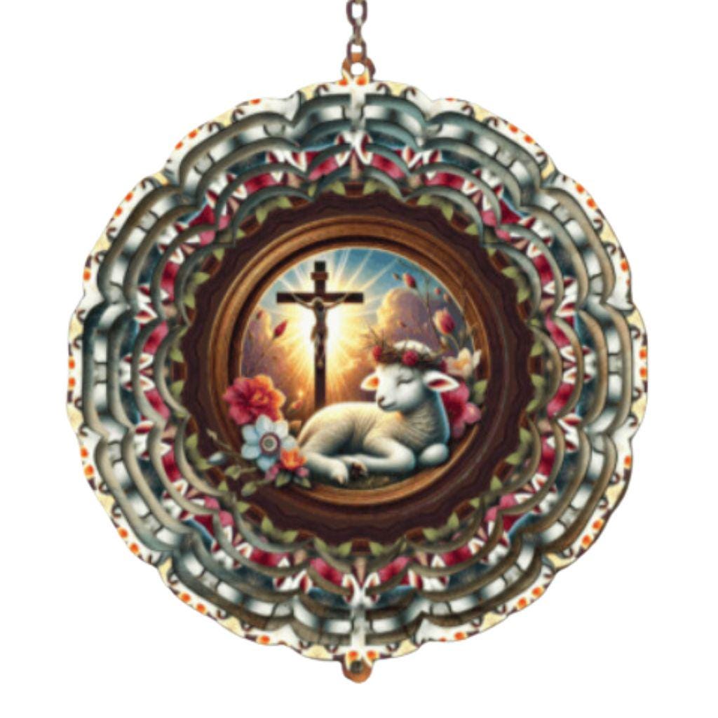 Lamb of God Wind Spinner, Spring Decor, Easter, Pastor Gift