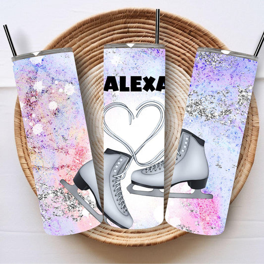 Figure Skater Gift, Ice Skater Gift, Personalized Tumbler, Birthday, Daughter Gift