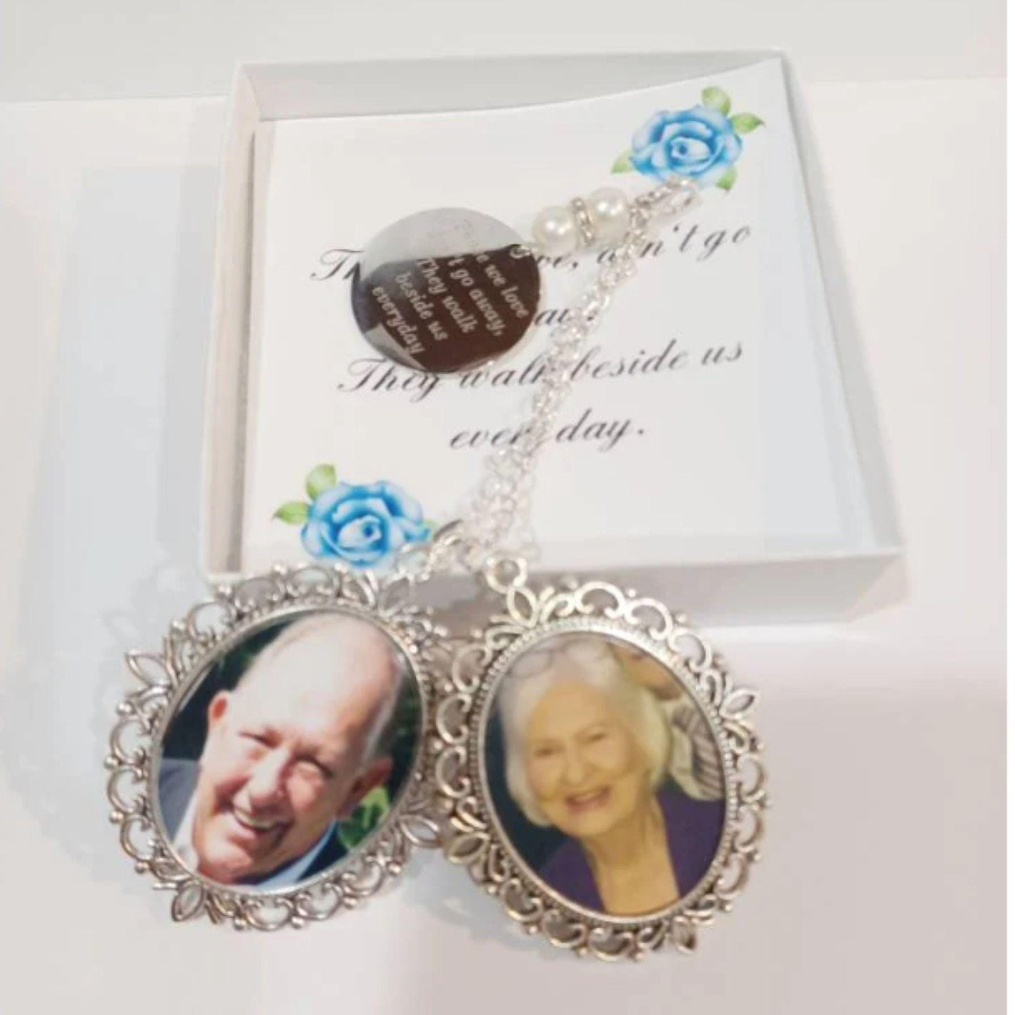 Wedding Bouquet Memorial Photo Charm, Bride Gift