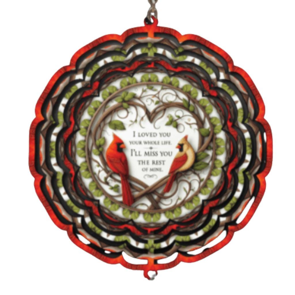 Cardinal Memorial Wind Spinner, Sympathy Gift