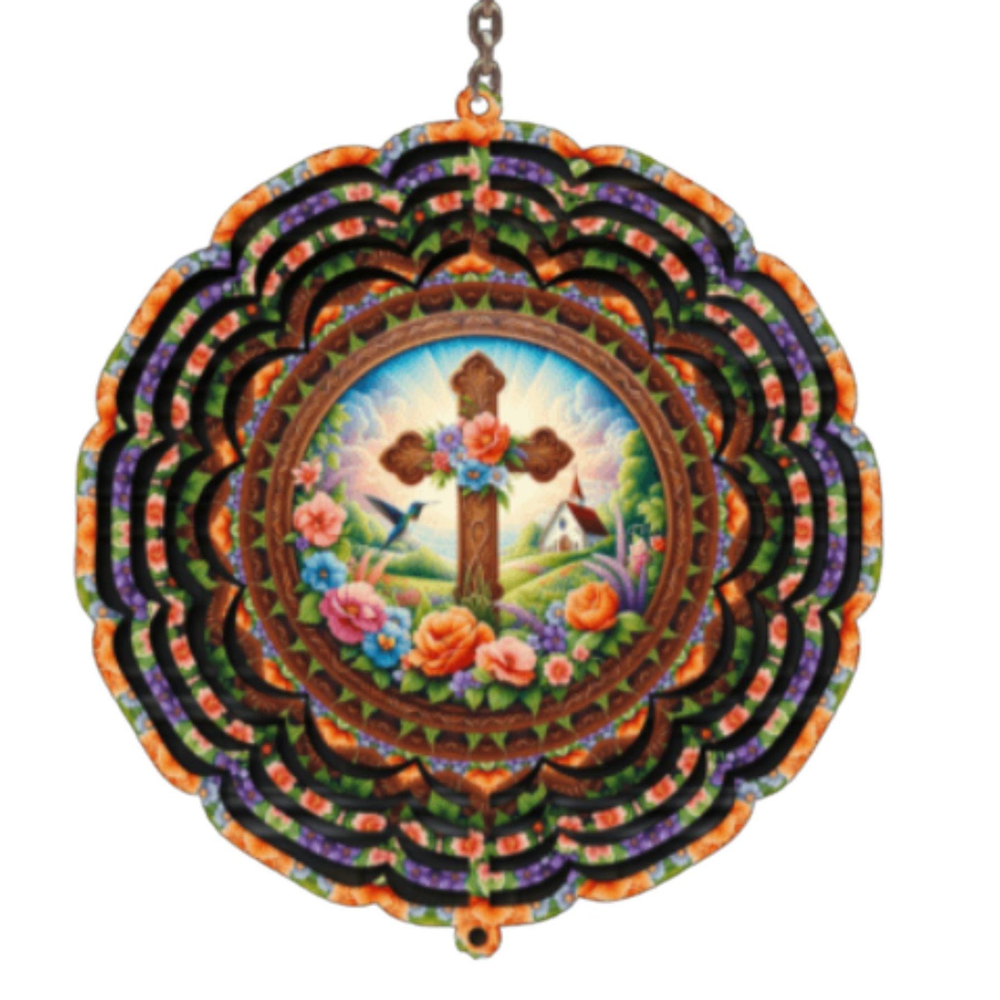 Cross Decor, Cross Wind Spinner, Easter, Christian Decor, Mom Gift