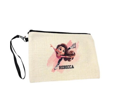 Figure Skating Makeup Bag, Personalized Gift, Birthday, Daughter Gift
