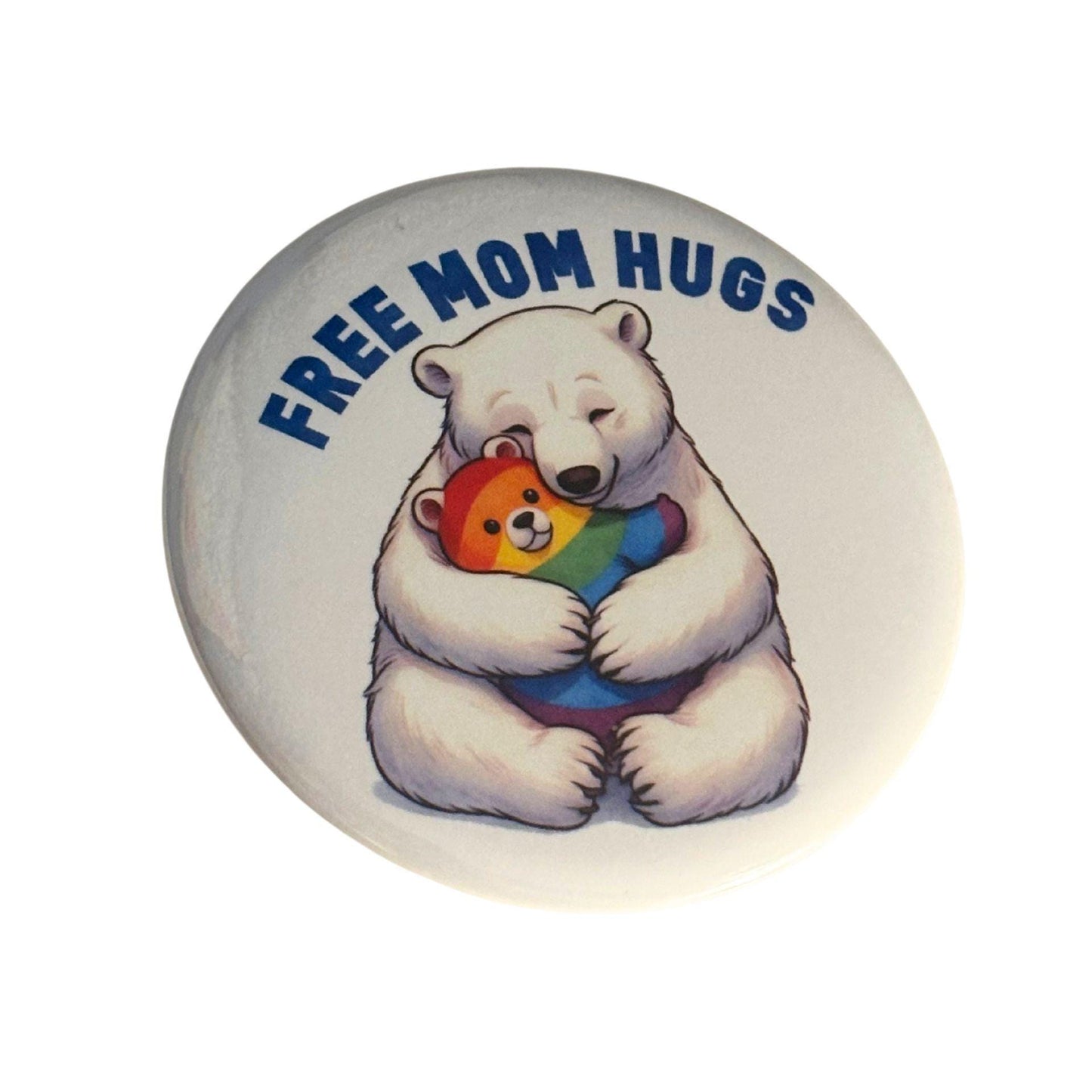 Free Mom Hugs Button, LGTBQ, Ally, Gay Pride, Pride Month, Mom Gift