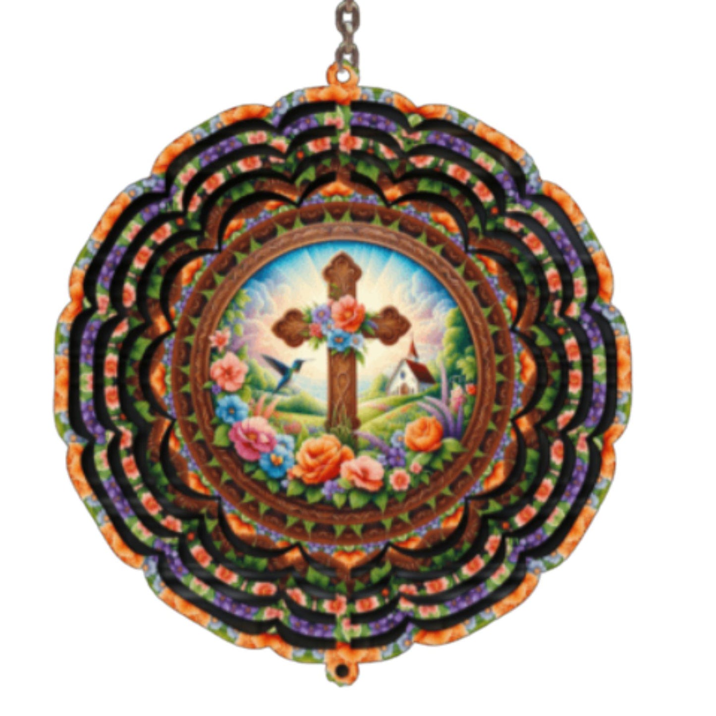 Cross Decor, Cross Wind Spinner, Easter, Christian Decor, Mom Gift