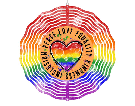 LGBTQ Wind Spinner, Pride Month, Summer Decor, Birthday, Friend Gift