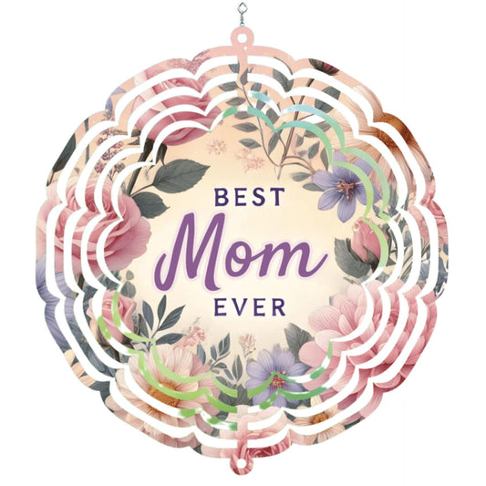 Mom Ever Floral Wind Spinner, Mother's Day Gift