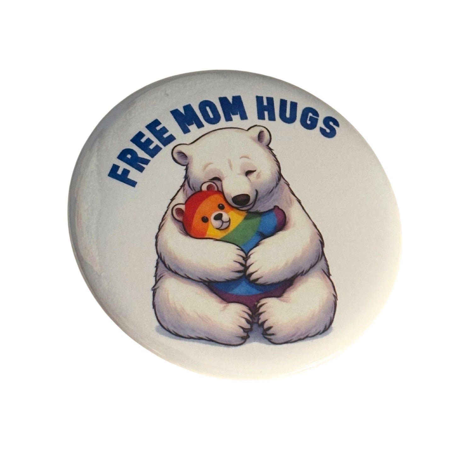 Free Mom Hugs Button, LGTBQ, Ally, Gay Pride, Pride Month, Mom Gift