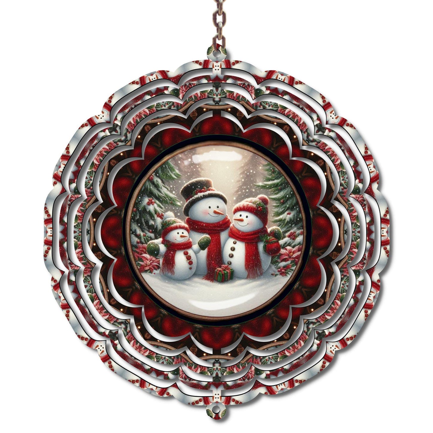 Snowman Wind Spinner, Christmas, Winter Decor, Mom Gift