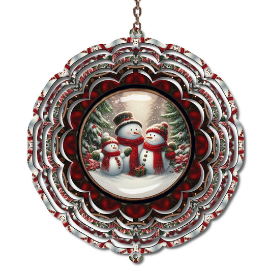 Snowman Wind Spinner, Christmas, Winter Decor, Mom Gift