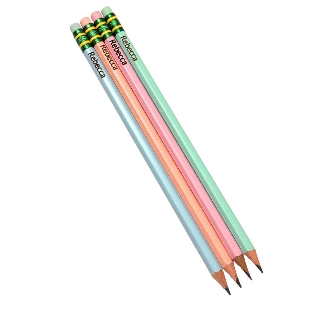 Personalized Pastel Pencils: Engraved Back to School Gift
