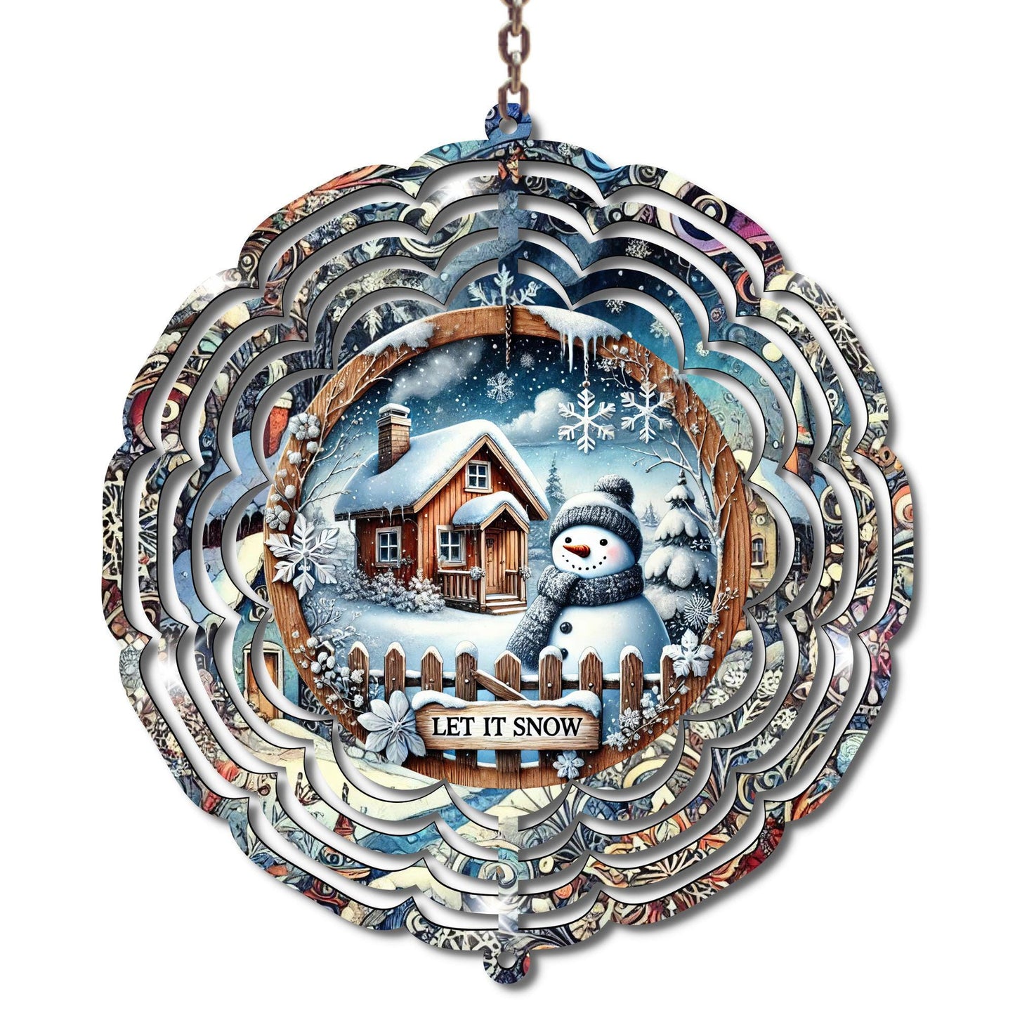 Winter Wind Spinner, Snowman Decor, Winter Decor, Christmas, Friend Gift