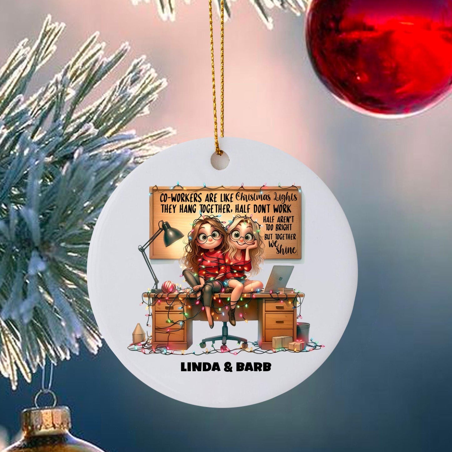 Coworkers Ornament, Christmas, Friend Gift