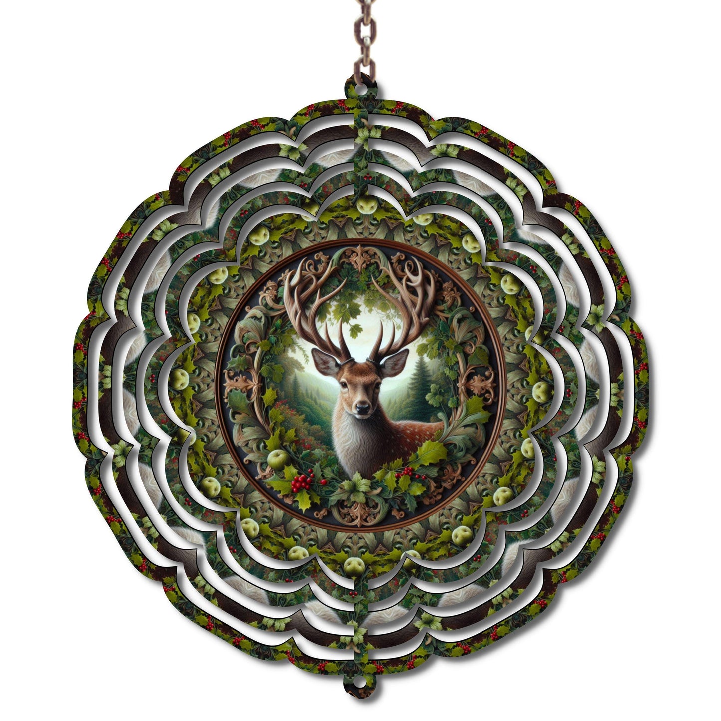 Deer Wind Spinner, Wildlife Garden Decor, Christmas, Dad Gift