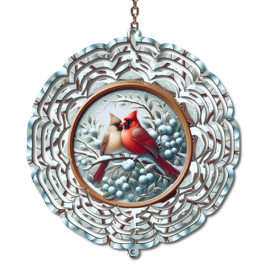 Metal Cardinal Wind Spinner, Christmas, Grandma Gift