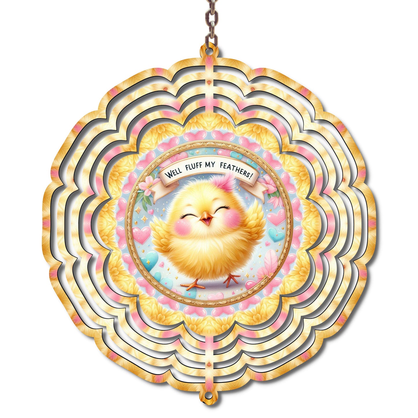 Chick Metal Wind Spinner, Whimsical Easter Garden Decor