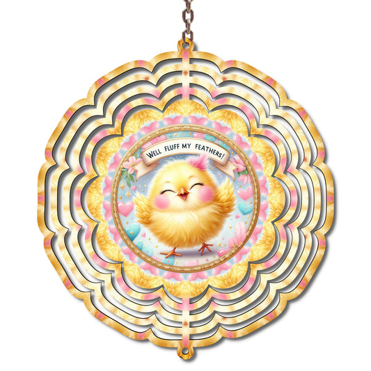 Chick Metal Wind Spinner, Whimsical Easter Garden Decor