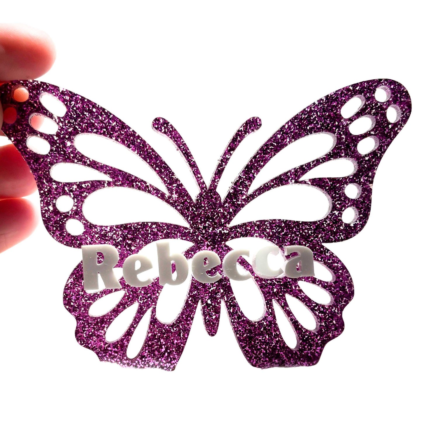 Personalized Butterfly Easter Basket Tag Acrylic Easter Name Tag Easter Basket Name Tag Custom Easter Tag Spring Butterfly Basket Tag