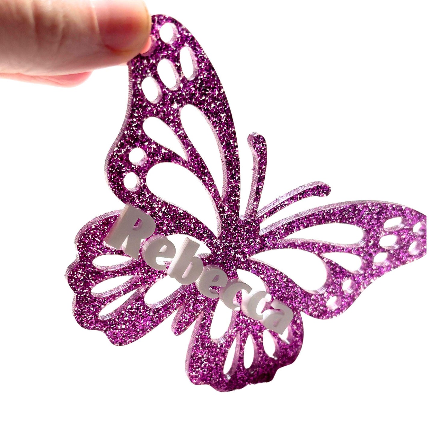 Personalized Butterfly Easter Basket Tag Acrylic Easter Name Tag Easter Basket Name Tag Custom Easter Tag Spring Butterfly Basket Tag