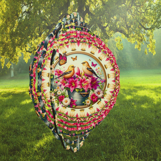 Goldfinch Decor, Bird Lover Decor, Spring Decor, Wind Spinner, Mothers Day, Grandma Gift