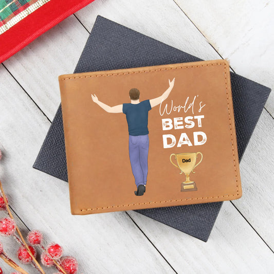 World's Best Dad Graphic Leather Wallet