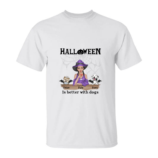 Halloween is better with Dogs Personalized  T-Shirt