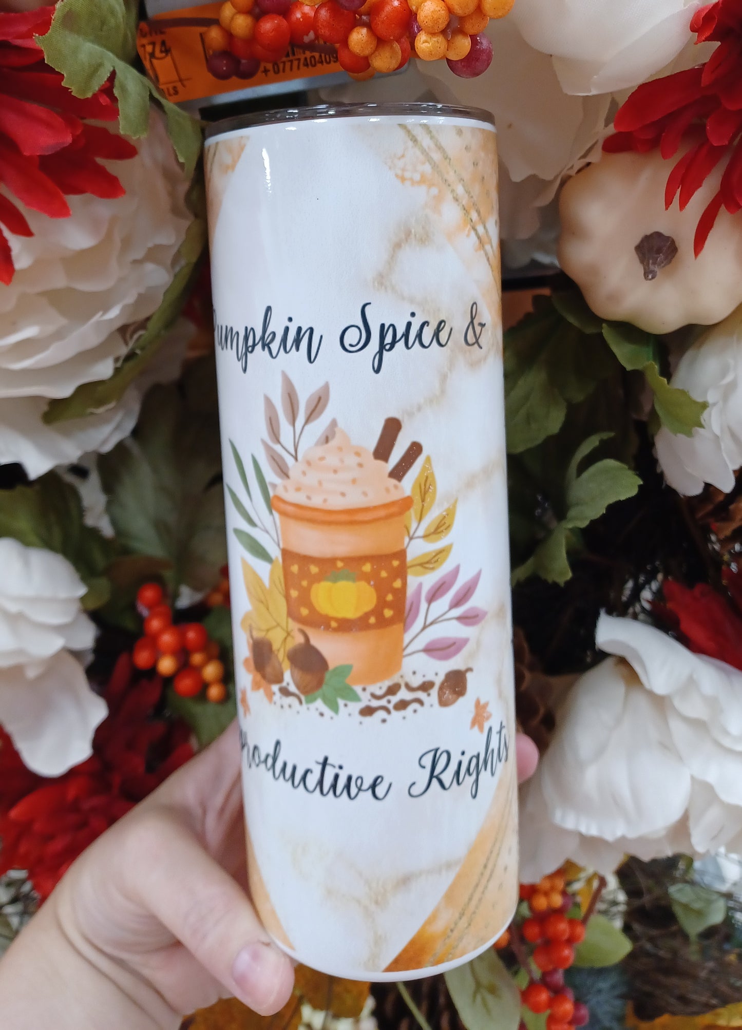Pumpkin Spice and Reproductive Rights Tumbler