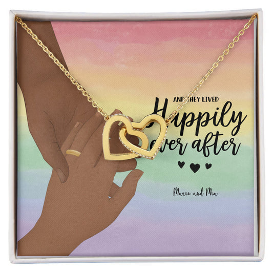 LGBTQA+ Interlocking Hearts Necklace
