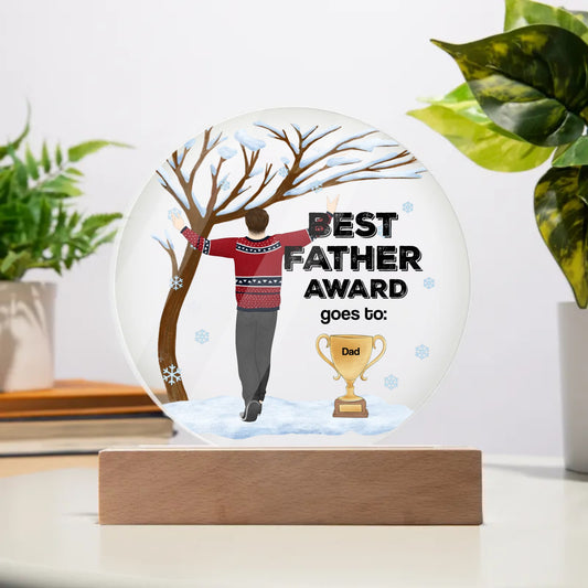 Best Dad Award Circle Acrylic Plaque