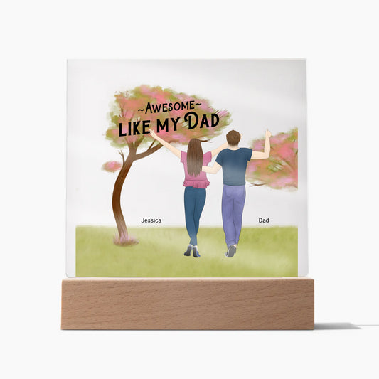Awesome Like My Dad Personalized Acrylic Square Plaque