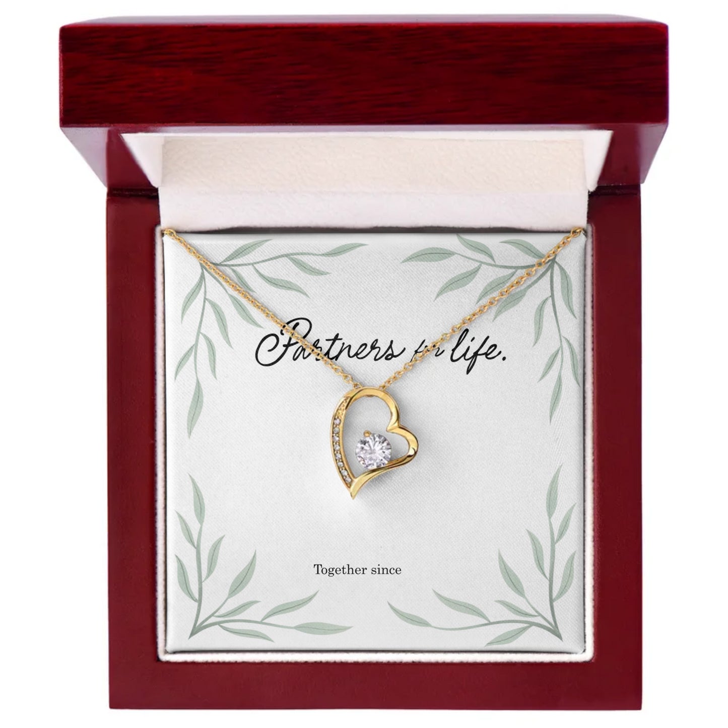Forever Love Necklace - 18k yellow gold finish