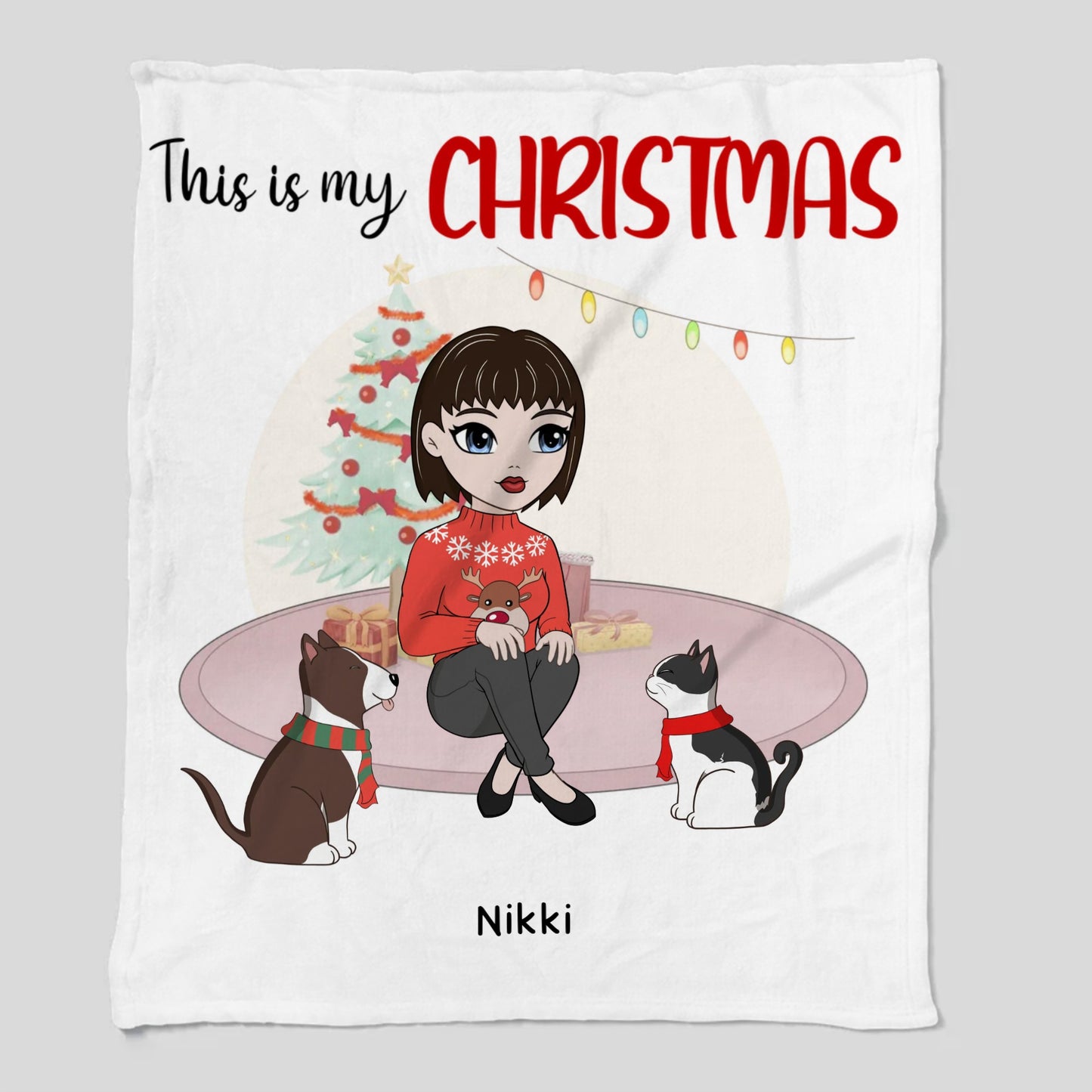 This Is My Christmas Pets Cozy Plush Fleece Blanket – 50×60