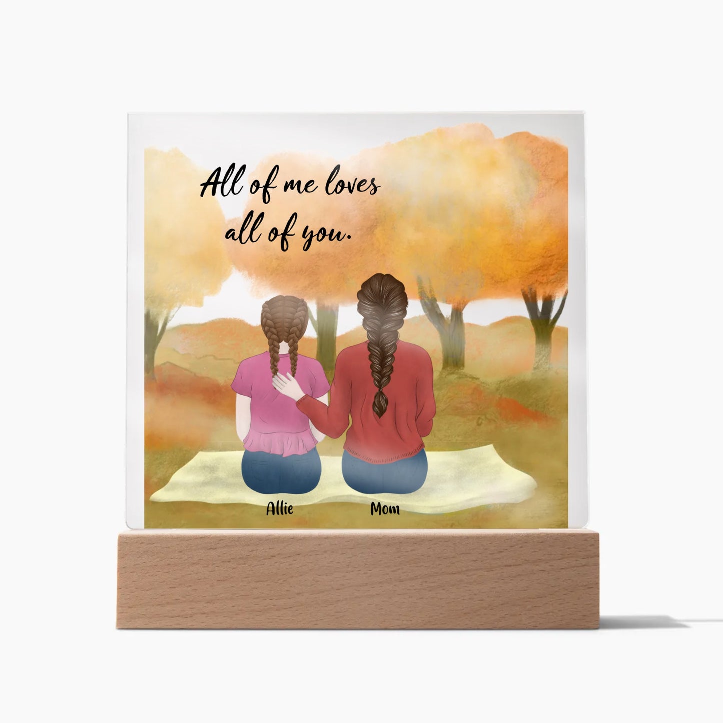 All of Me Loves All of You For Daughter Acrylic Square Plaque