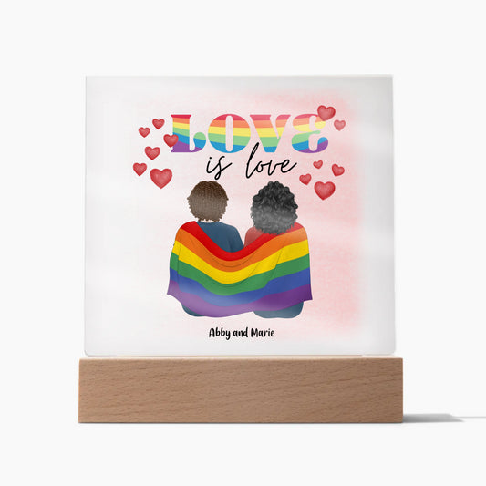 Love Is Love Acrylic Square Plaque