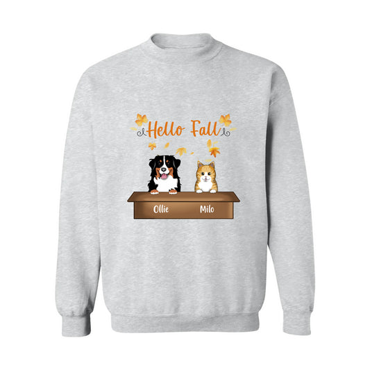 Hello Fall Crewneck Pullover Sweatshirt