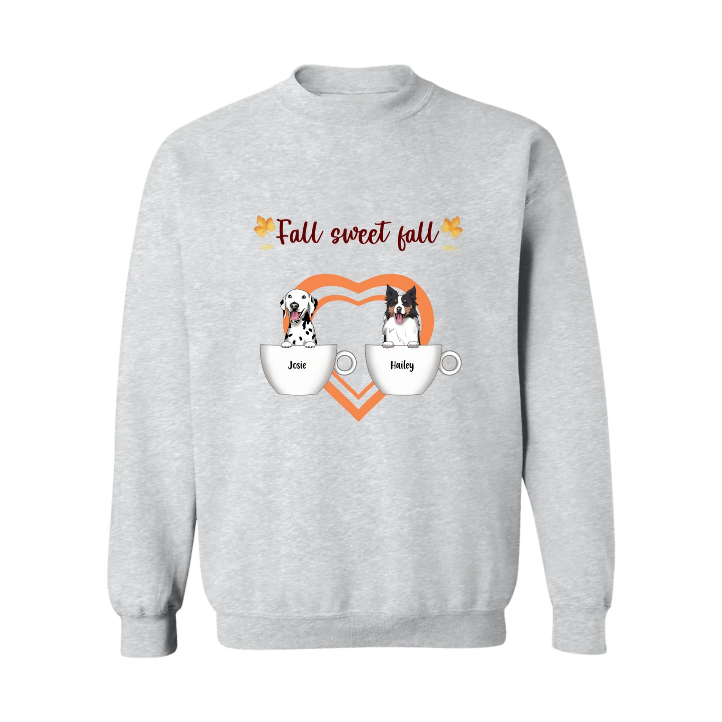 Fall Sweet Fall Personalized Dog Crewneck Pullover Sweatshirt