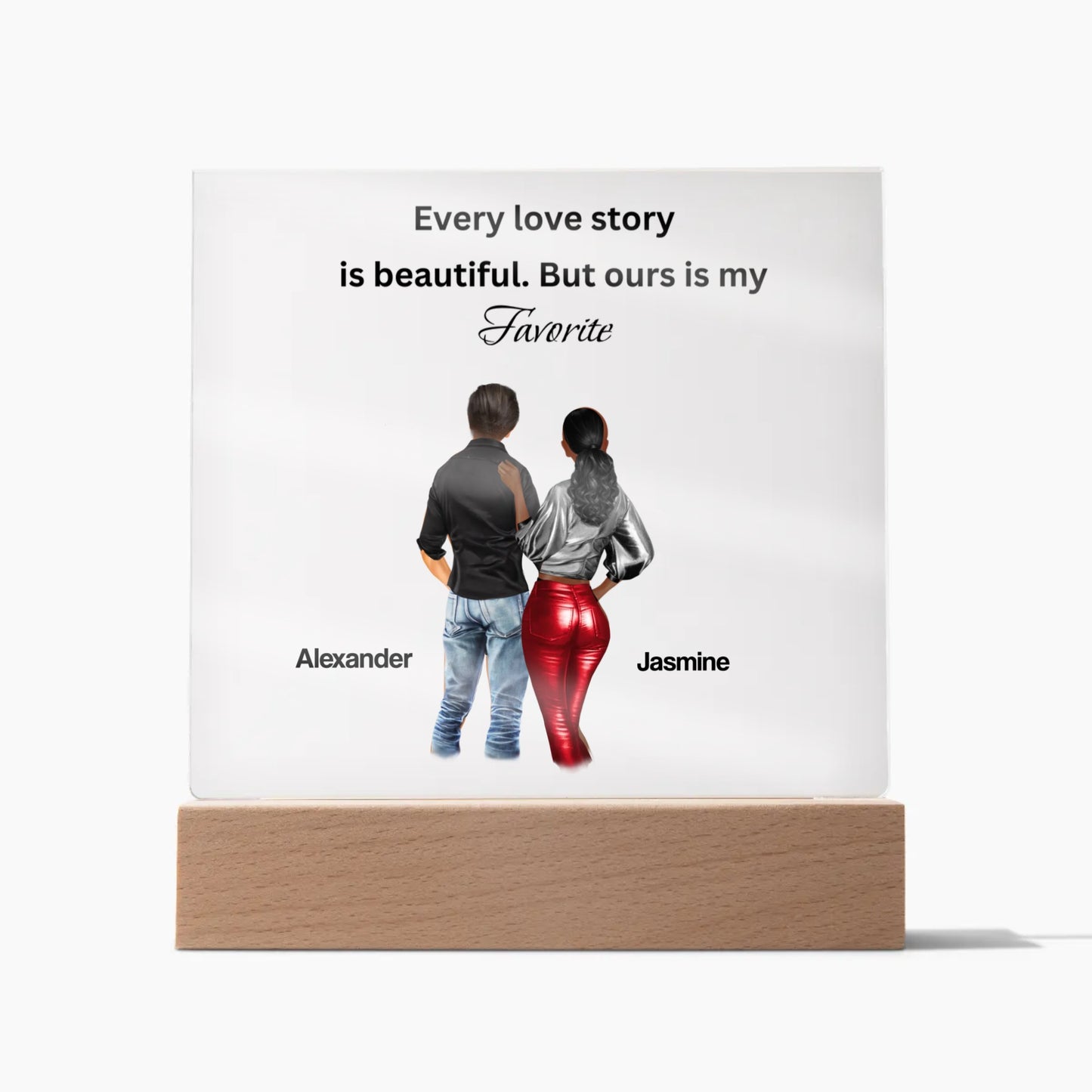 Personalized Acrylic Love Story Plaque