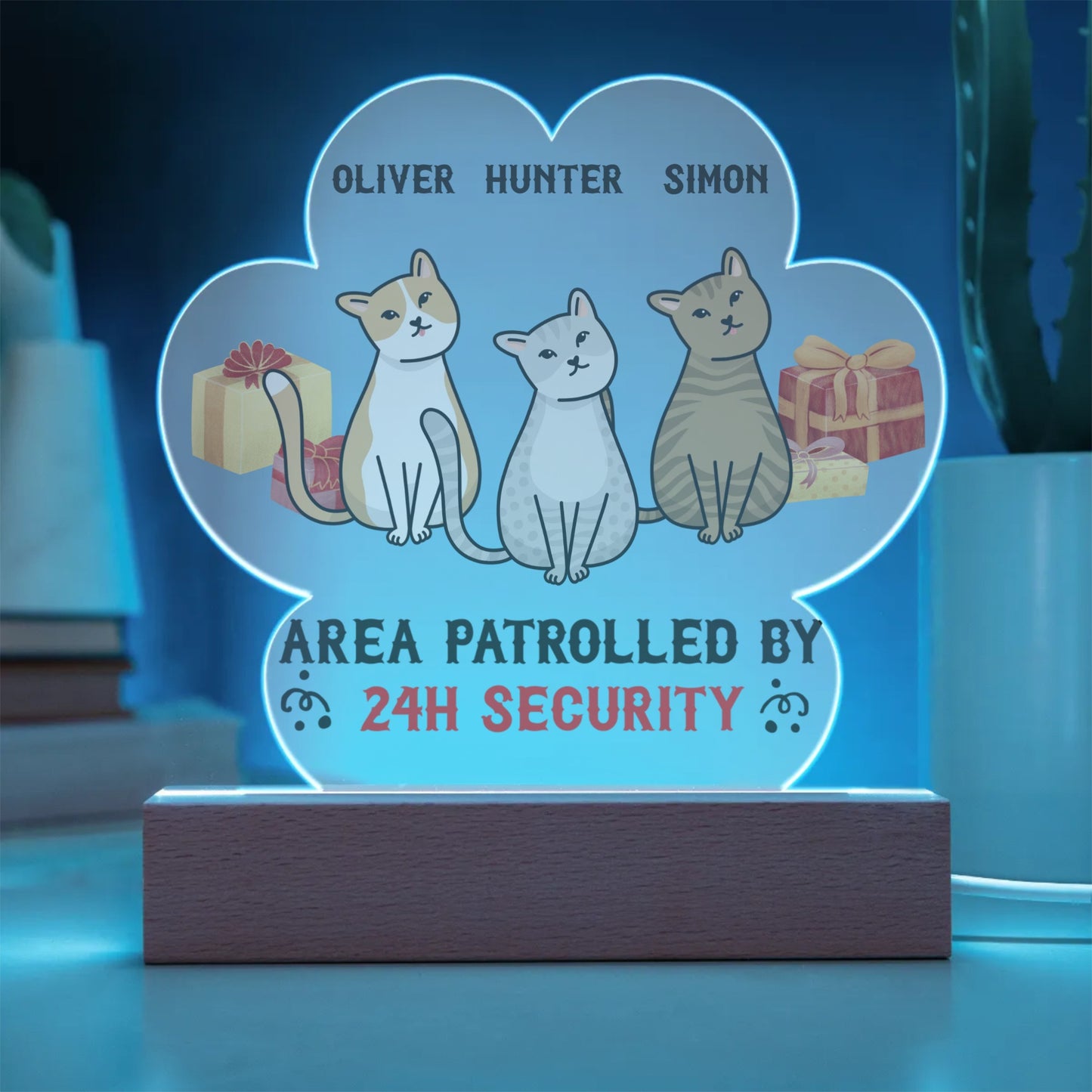 This Area Patrolled by Acrylic Paw Plaque