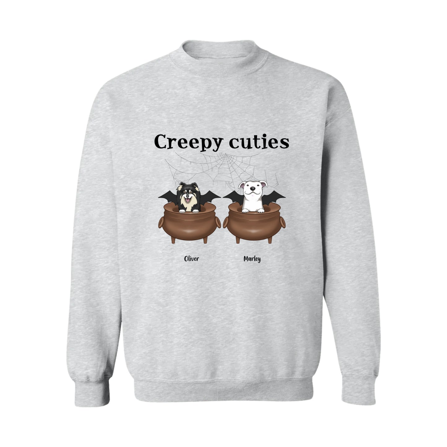 Creepy Cuties Dog Personalized Sweatshirt Crewneck Pullover Sweatshirt