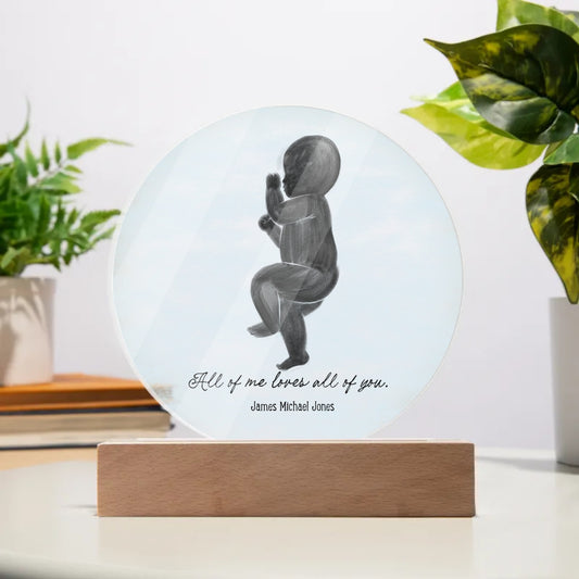New Baby Circle Acrylic Plaque
