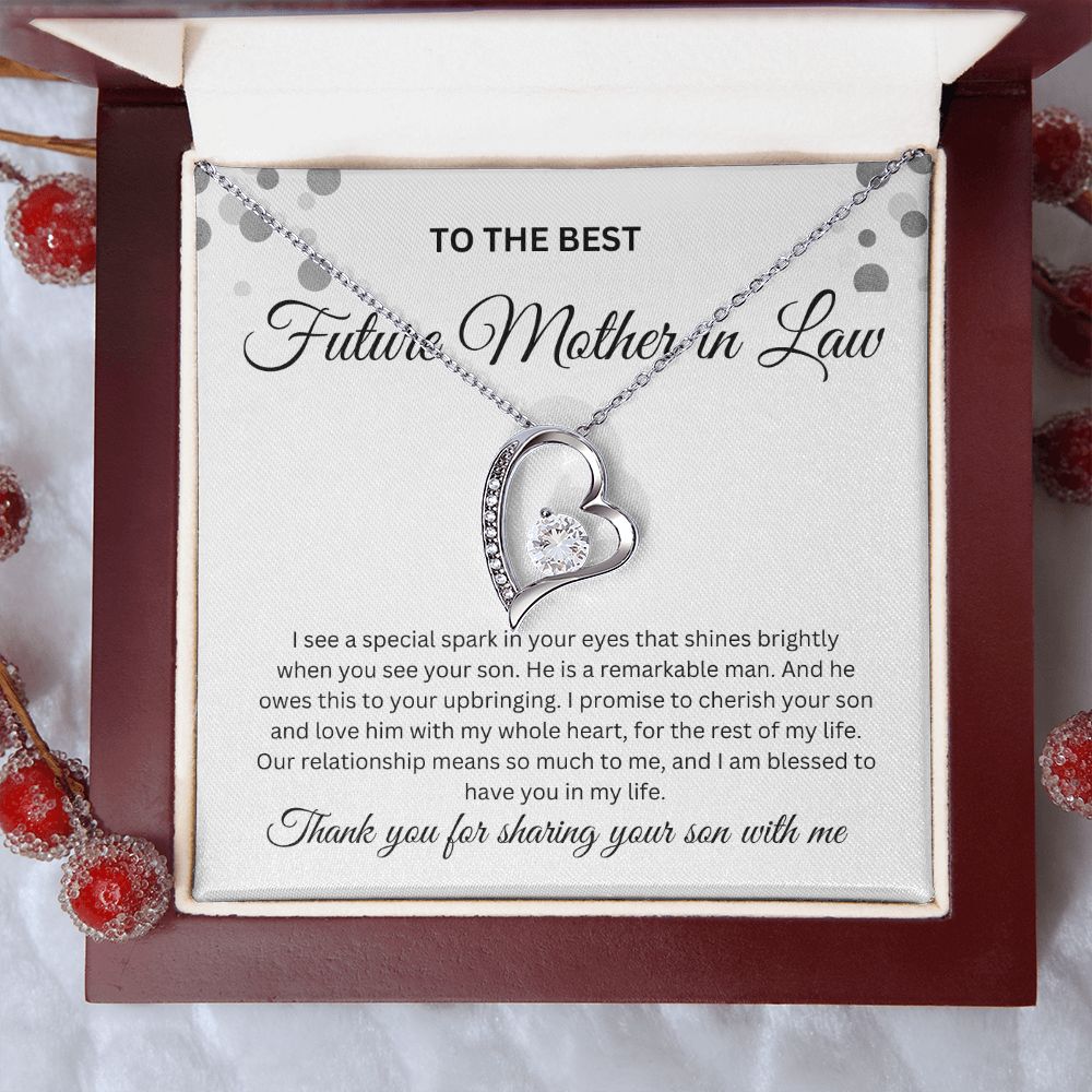 To The Best Future Mother In Law Thank you For Sharing Your Son Necklace