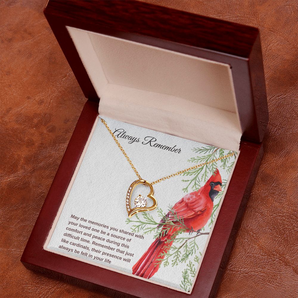 Always Remember Cardinal Memorial Necklace