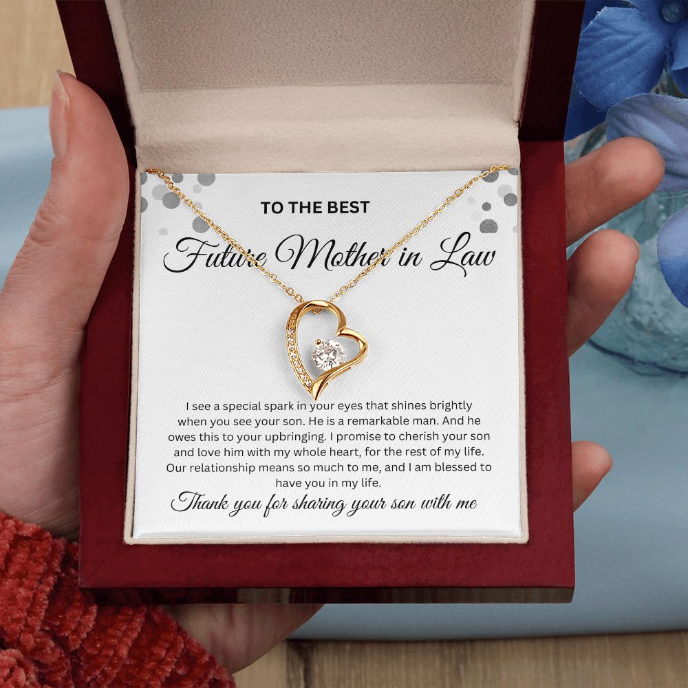To The Best Future Mother In Law Thank you For Sharing Your Son Necklace
