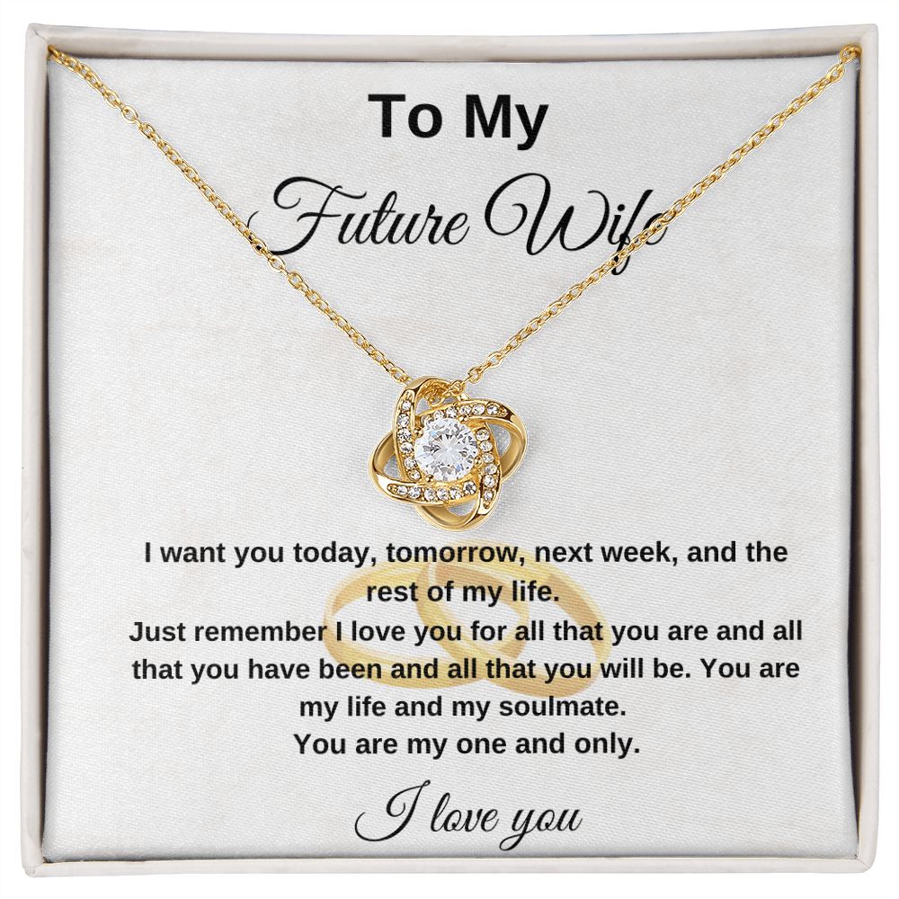 To My Future Wife Love Knot Necklace