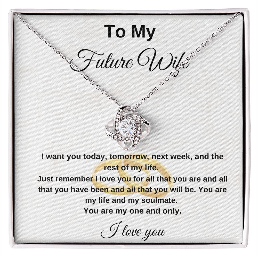 To My Future Wife Love Knot Necklace