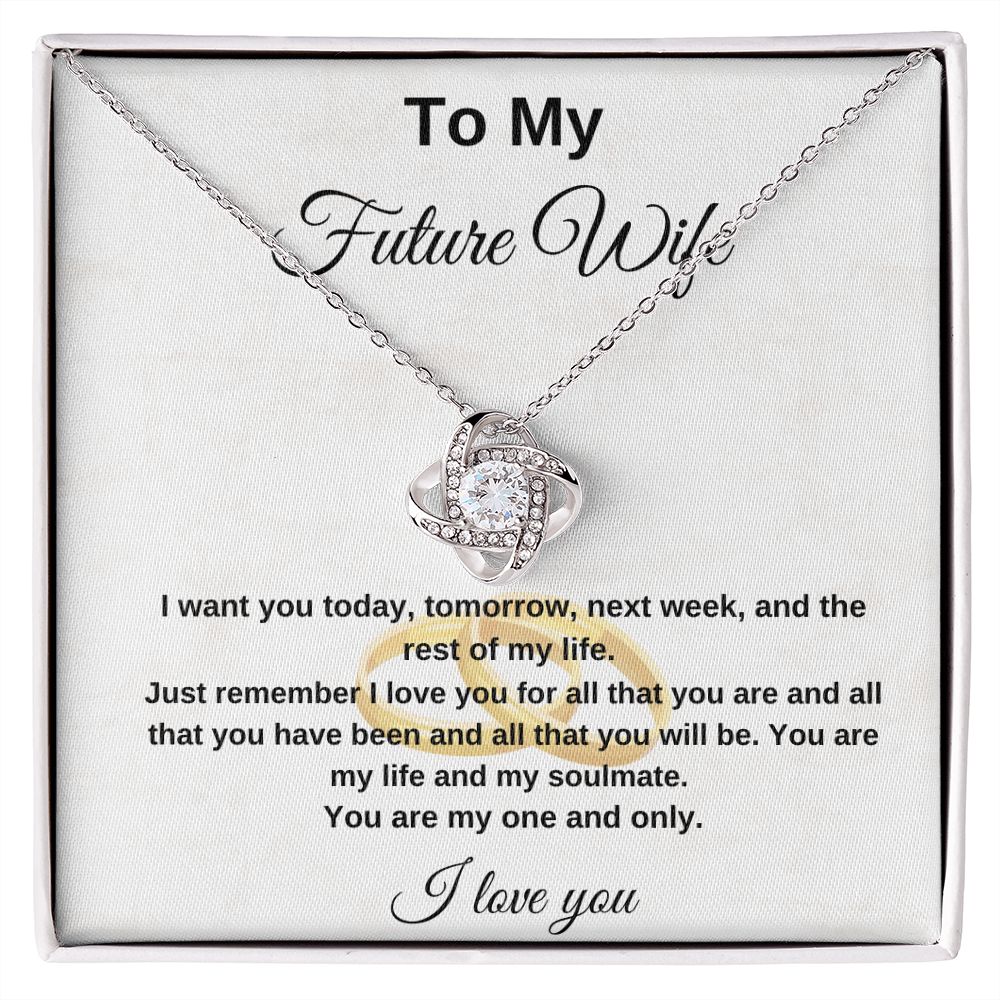 To My Future Wife Love Knot Necklace