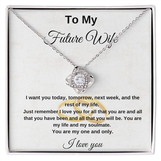 To My Future Wife Love Knot Necklace